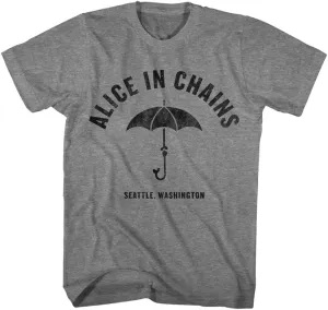 Alice in Chains Seattle Washington Adult Heather Gray Short Sleeve T Shirt Vintage Style Graphic Tees