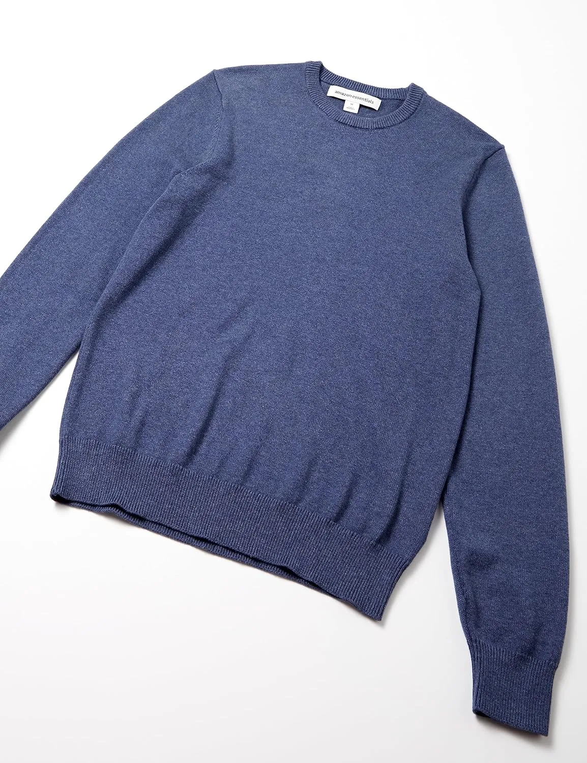 Amazon Essentials Men's Long-Sleeve Crewneck Sweater, 100% Cotton, Big & Tall Options Available