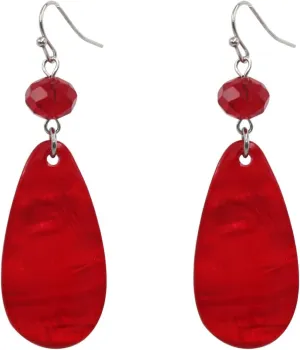 Big Natural Shell Drop Earrings Trendy Fashion Red Green Teal Pendant Dangling Earring for Women