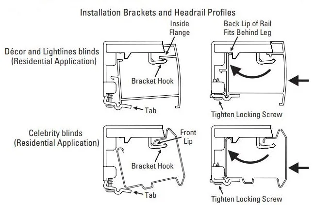 Hunter Douglas Hidden Metal Mounting Bracket for 1" Mini Blinds