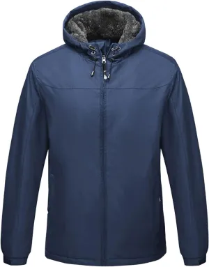 JEShifangjiusu Men's Lightweight Sportswear Jacket Casual Full Zip Windbreaker Jackets Warm Winter Padded Coats Bomber Jacket, Blue 2, Large