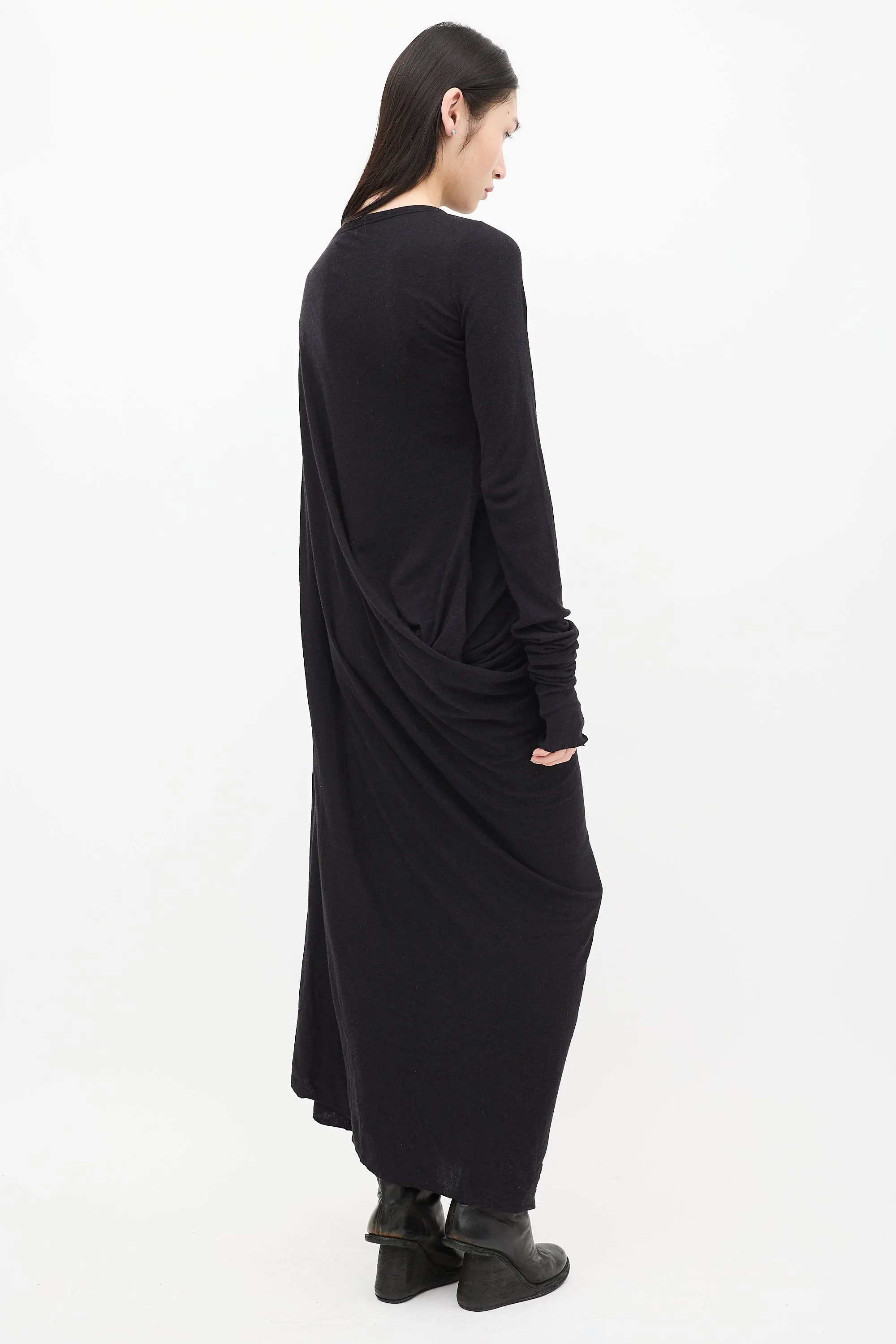 Lilies Black Asymmetrical Maxi Dress
