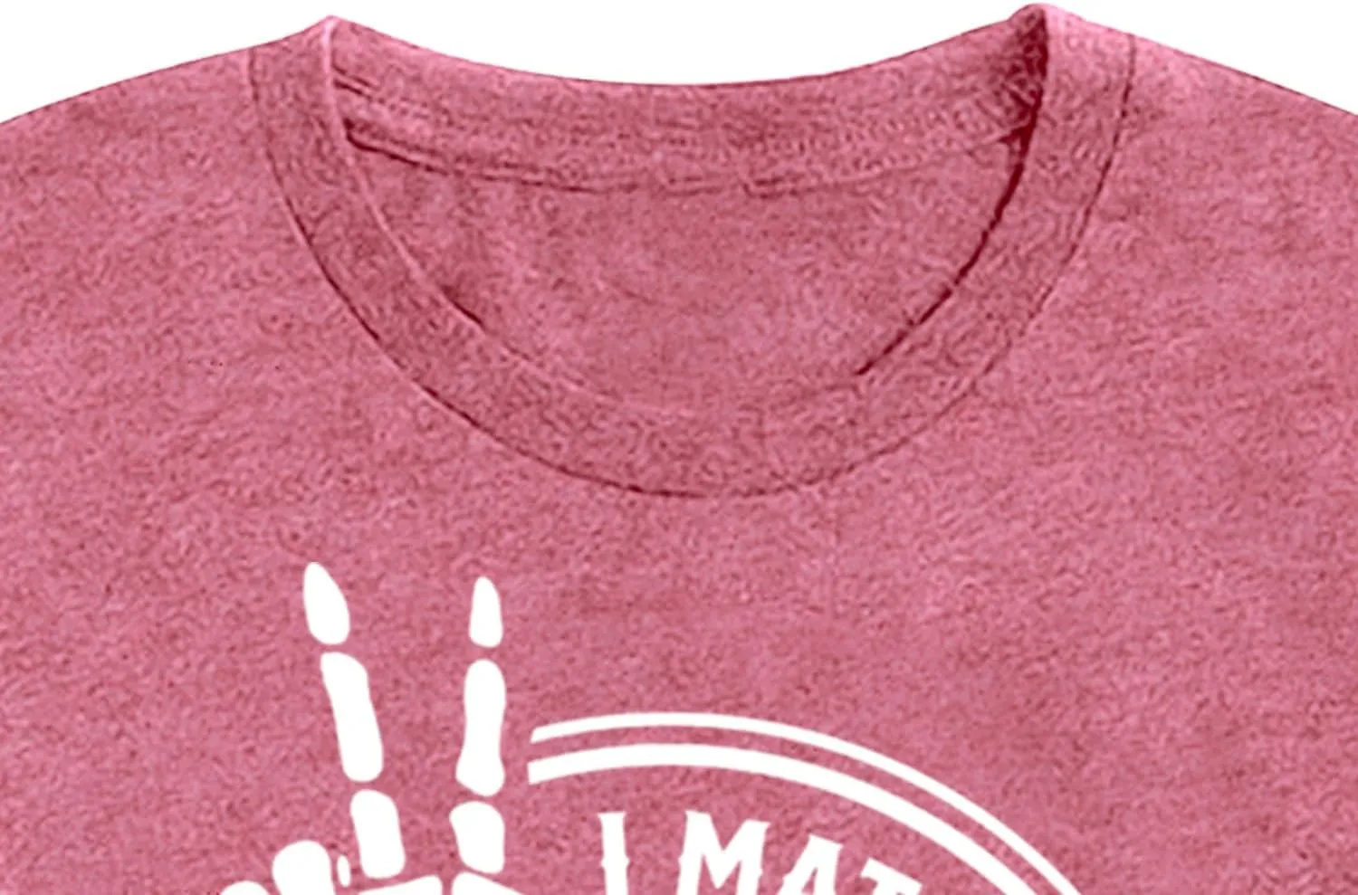 MAIHUN Women I Match Energy Shirt Funny Skeleton Hand Tshirt Inspirational Power Tee Tops