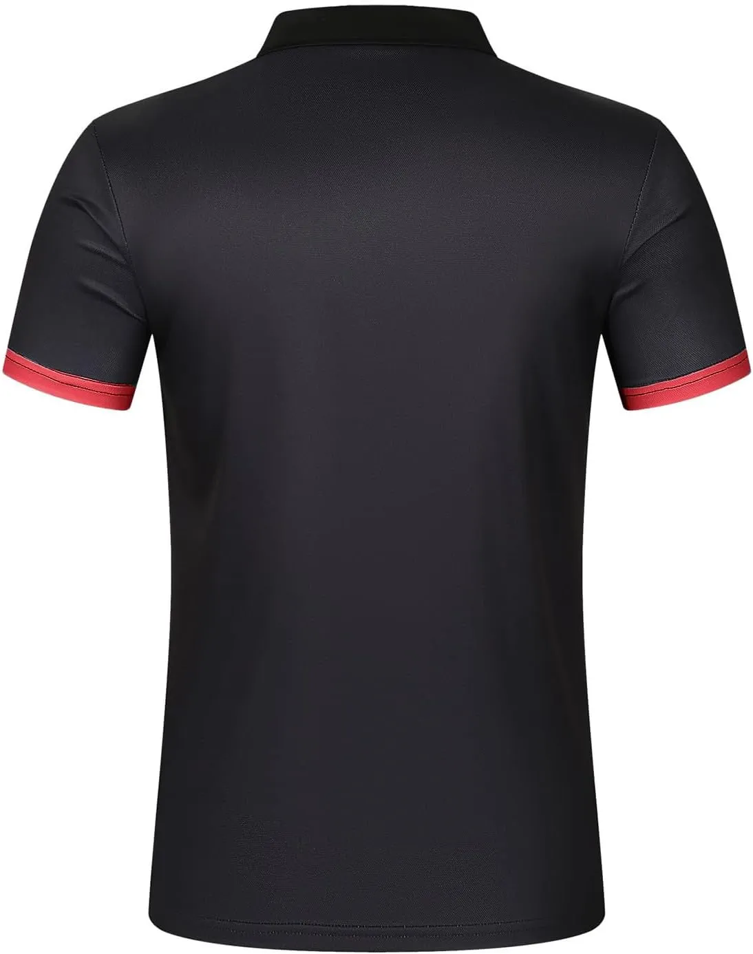 Men's Muscle V Neck Polo Shirts Slim Fit Shirt Short Sleeve Golf T-Shirts Stripe Retro Soft Casual Tee