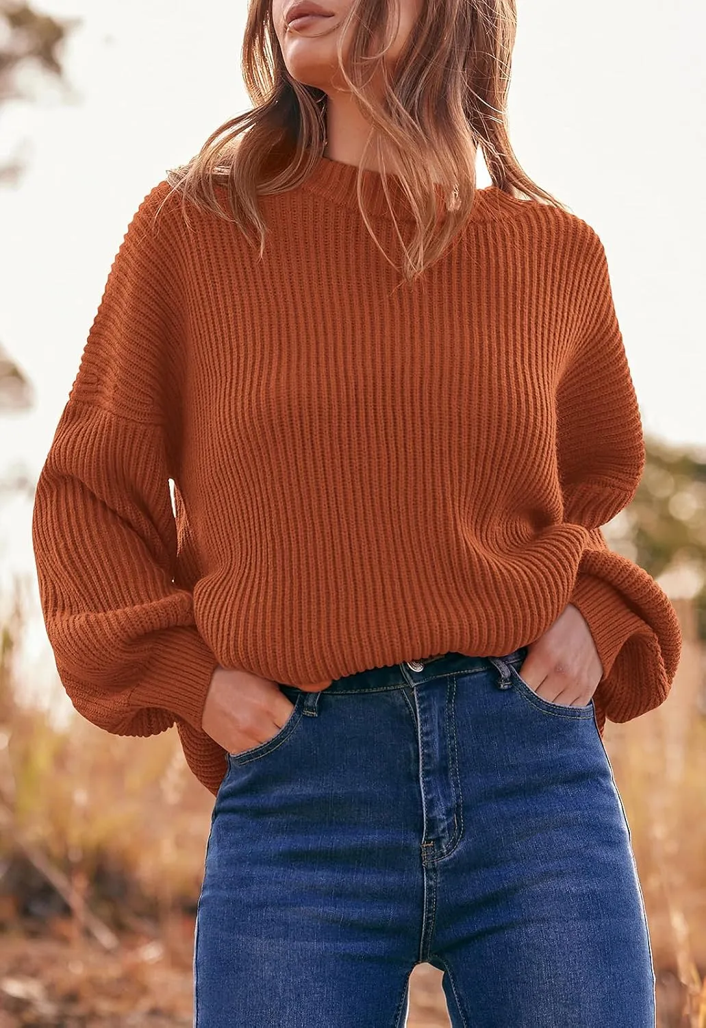 PRETTYGARDEN Womens Sweaters Fall 2025 Oversized Chunky Knitted Pullover Sweater Casual Long Sleeve Crewneck Cute Sweaters