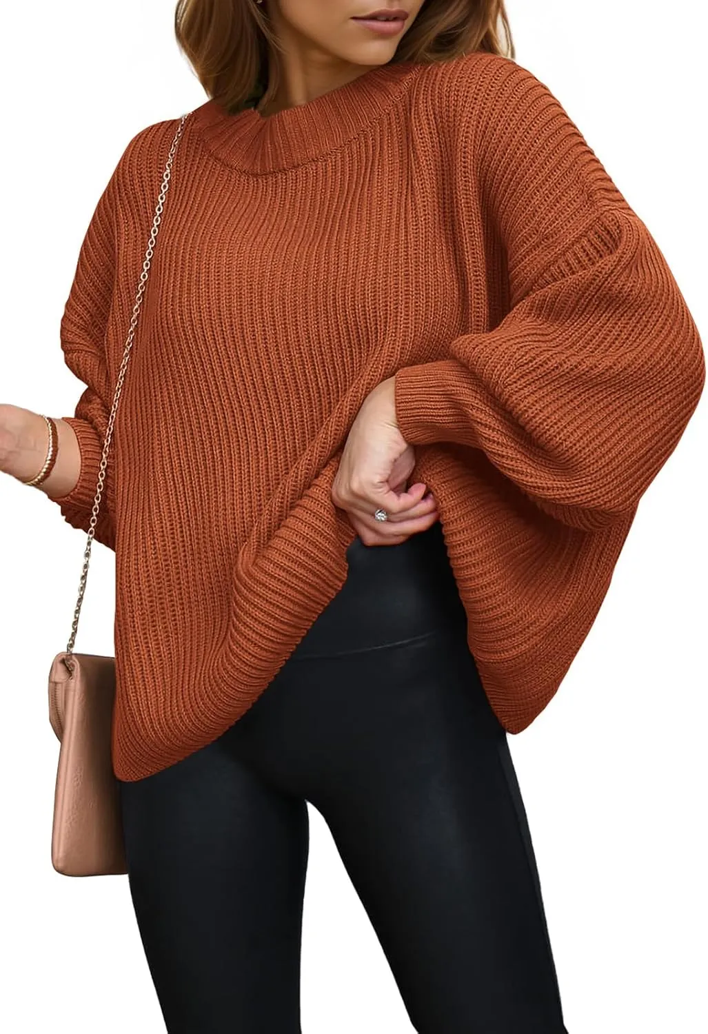 PRETTYGARDEN Womens Sweaters Fall 2025 Oversized Chunky Knitted Pullover Sweater Casual Long Sleeve Crewneck Cute Sweaters