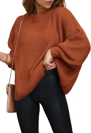 PRETTYGARDEN Womens Sweaters Fall 2025 Oversized Chunky Knitted Pullover Sweater Casual Long Sleeve Crewneck Cute Sweaters