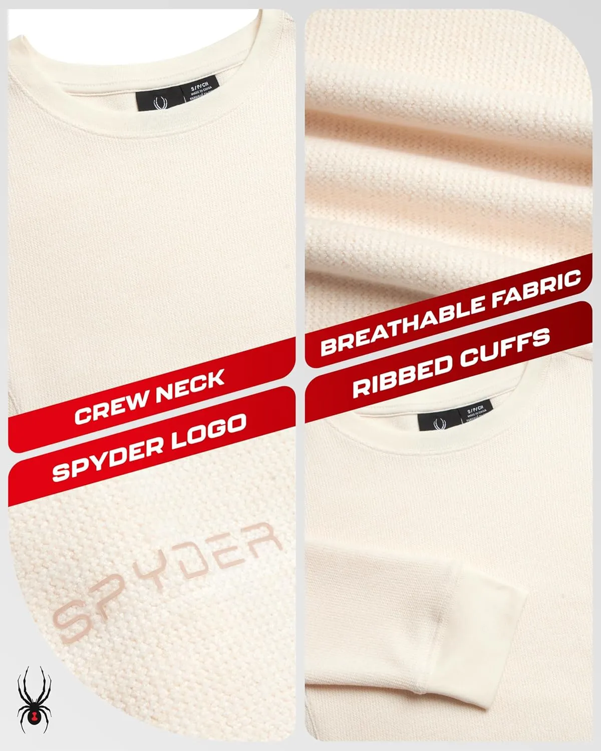 Spyder Womens Sweaters - Super Soft Lightweight Sweater with Ribbed Cuffs Womens Long Sleeve Tops Sweat Shirt (Sizes S-XL)