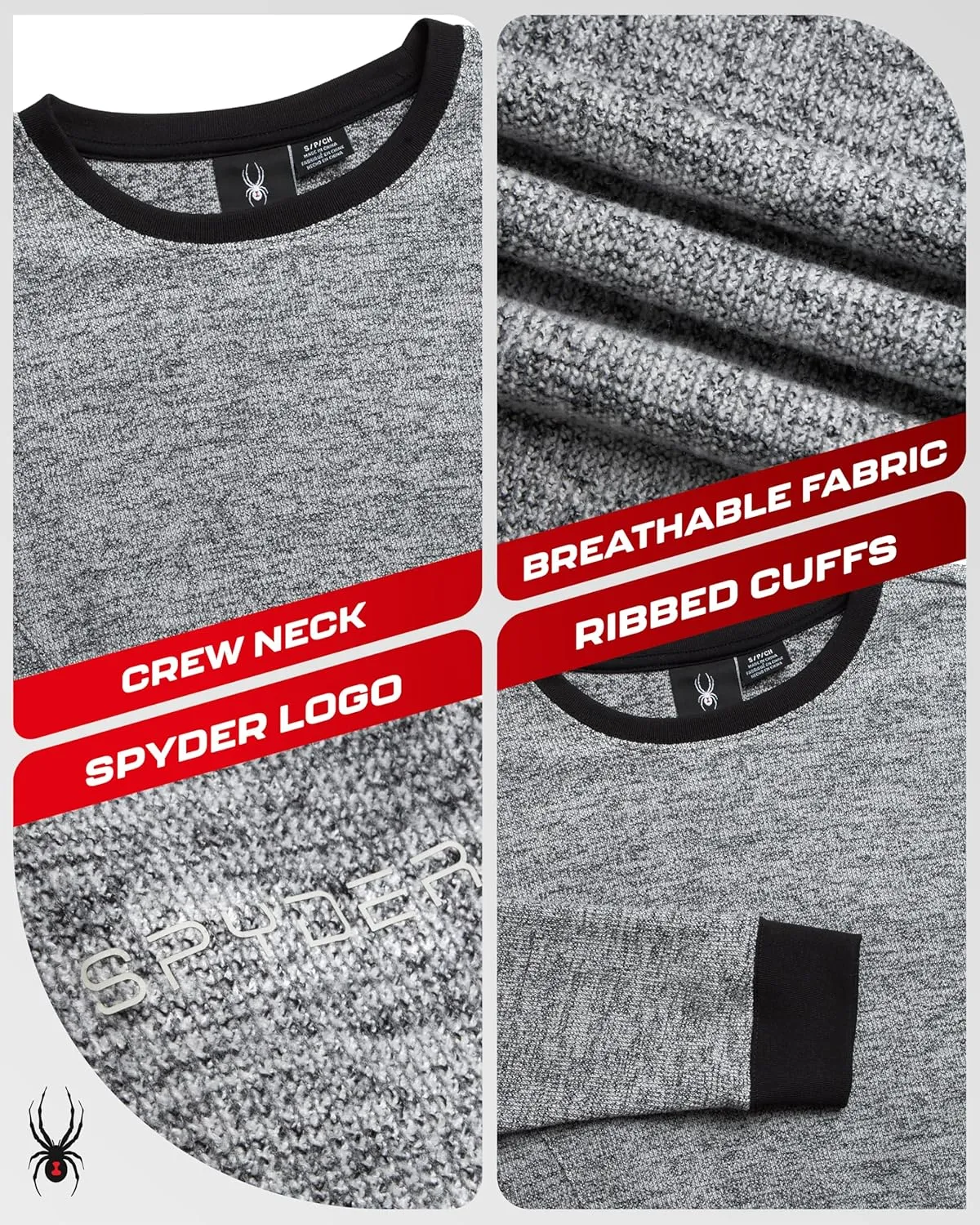Spyder Womens Sweaters - Super Soft Lightweight Sweater with Ribbed Cuffs Womens Long Sleeve Tops Sweat Shirt (Sizes S-XL)