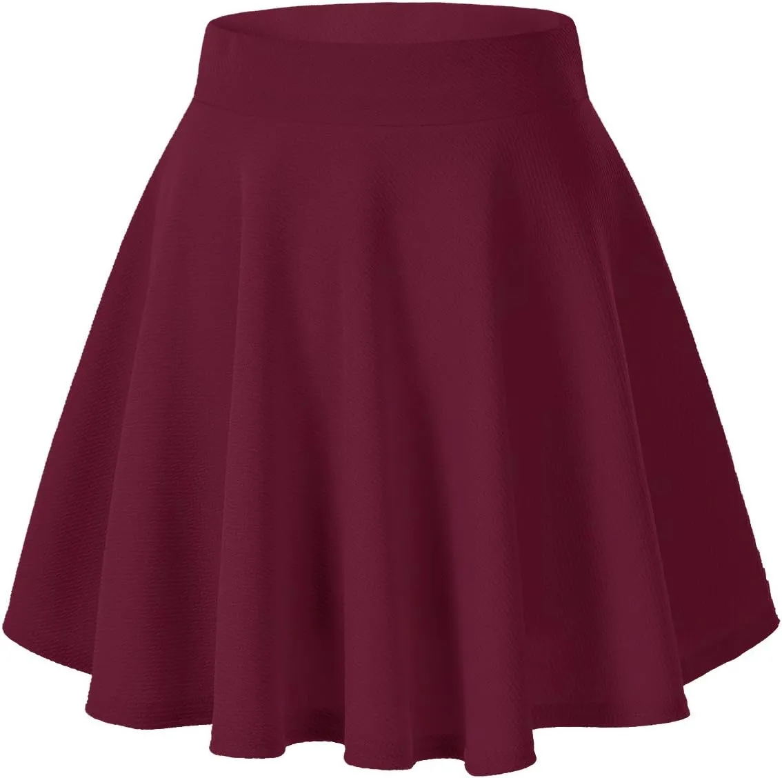Urban CoCo Women's Basic Versatile Stretchy Flared Casual Mini Skater Skirt
