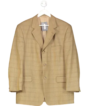 Van Tilberg Brown Checked Wool Blend Jacket UK L/XL
