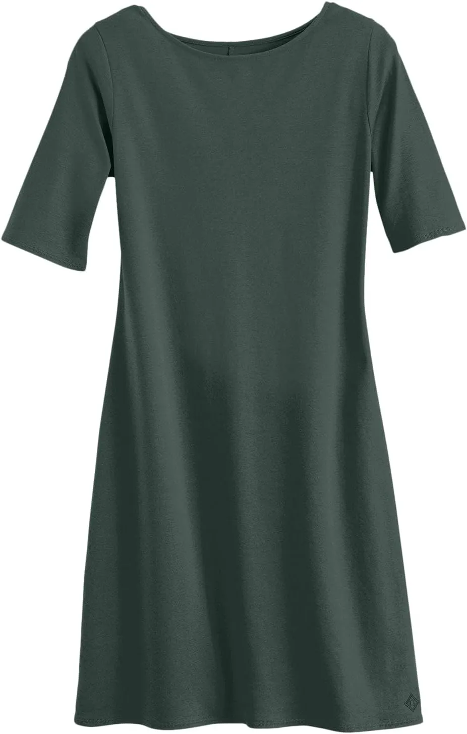 Women's 100% Organic Pima Cotton Half Sleeve Boat Neck Dress