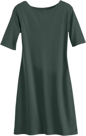 Women's 100% Organic Pima Cotton Half Sleeve Boat Neck Dress
