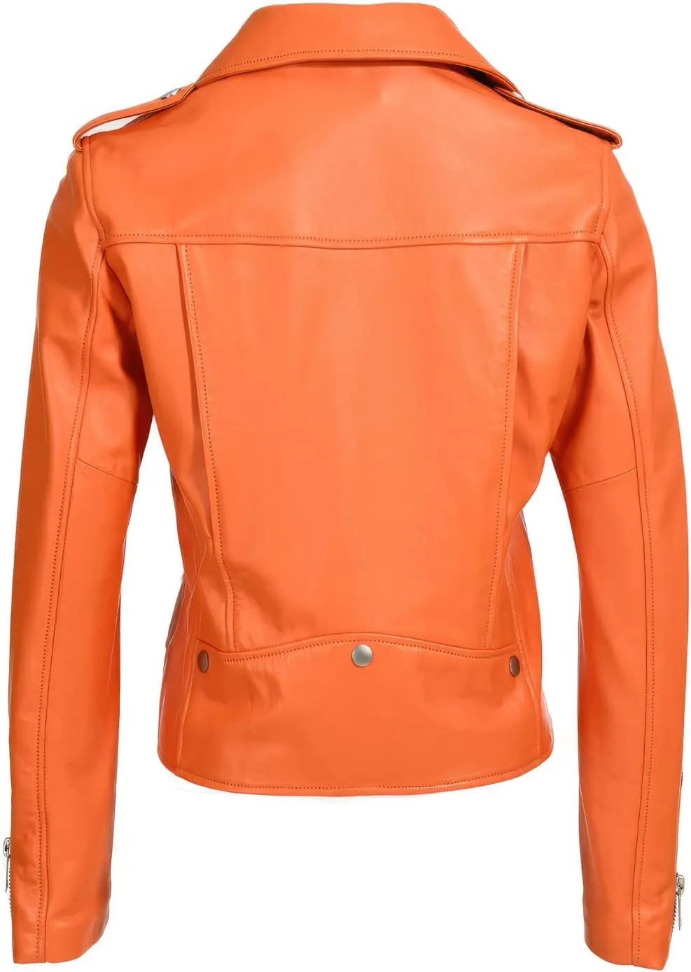 Women's Classic Biker Style Genuine Leather Jacket Timeless Elegance